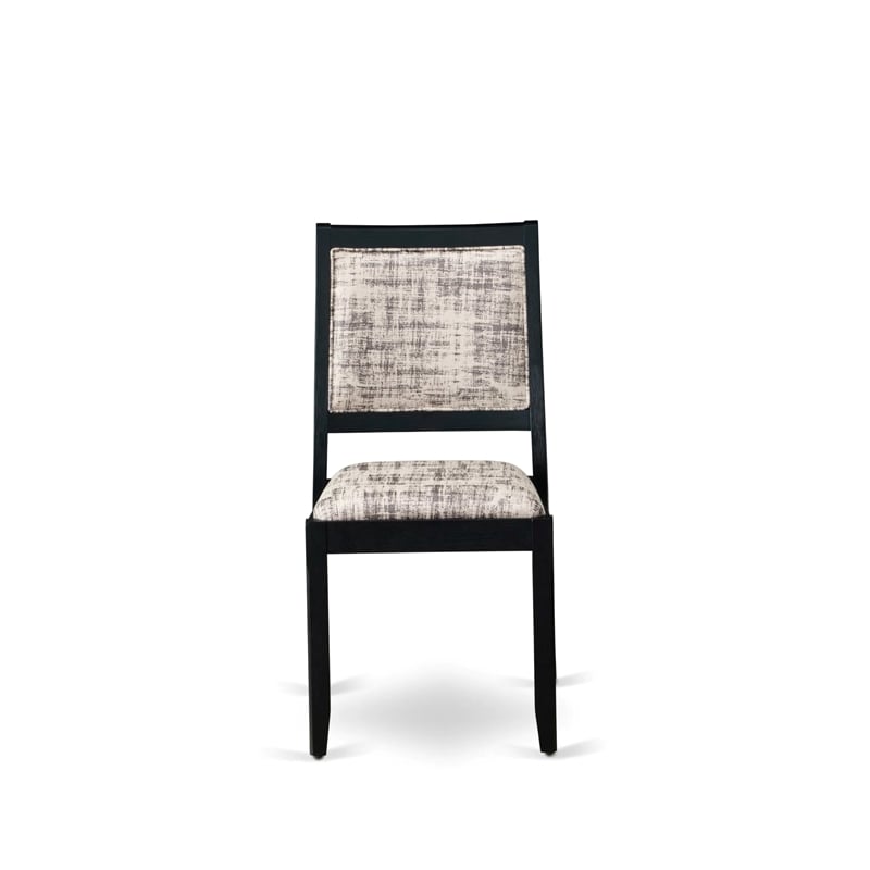 East West Furniture Xtenczar Modern Dining Chairs in Black (Set of 2)