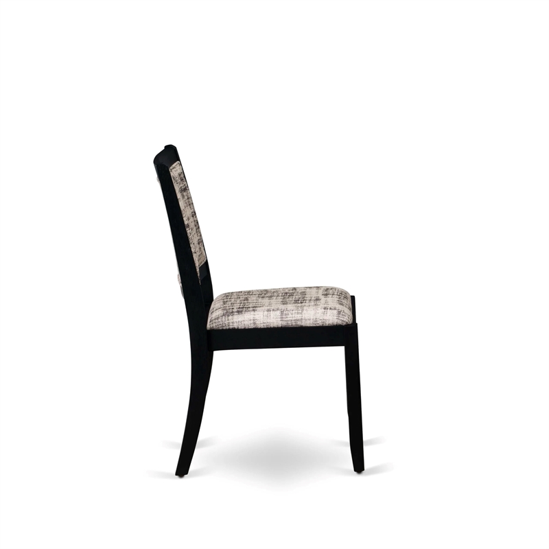 East West Furniture Xtenczar Modern Dining Chairs in Black (Set of 2)