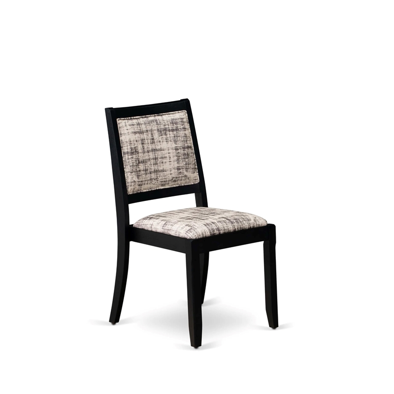 East West Furniture Xtenczar Modern Dining Chairs in Black (Set of 2)
