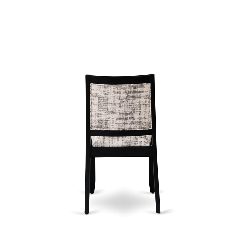 East West Furniture Xtenczar Modern Dining Chairs in Black (Set of 2)
