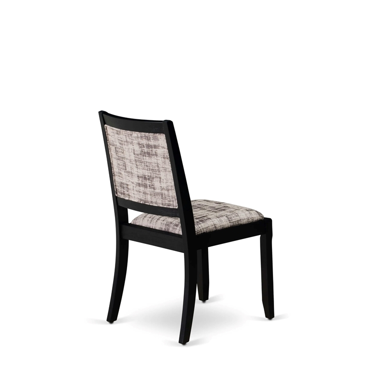 East West Furniture Xtenczar Modern Dining Chairs in Black (Set of 2)