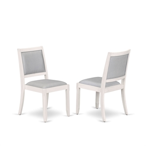 East West Furniture Xtenczar Modern Dining Chairs in White (Set of 2)