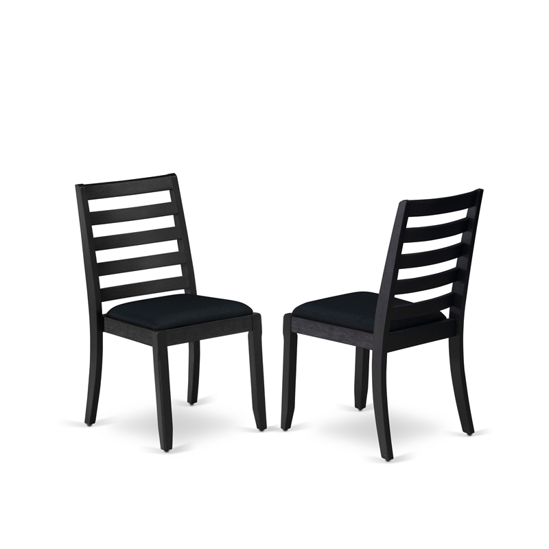 East West Furniture X-Style 6-Piece Kitchen Table Set in Linen White Finish