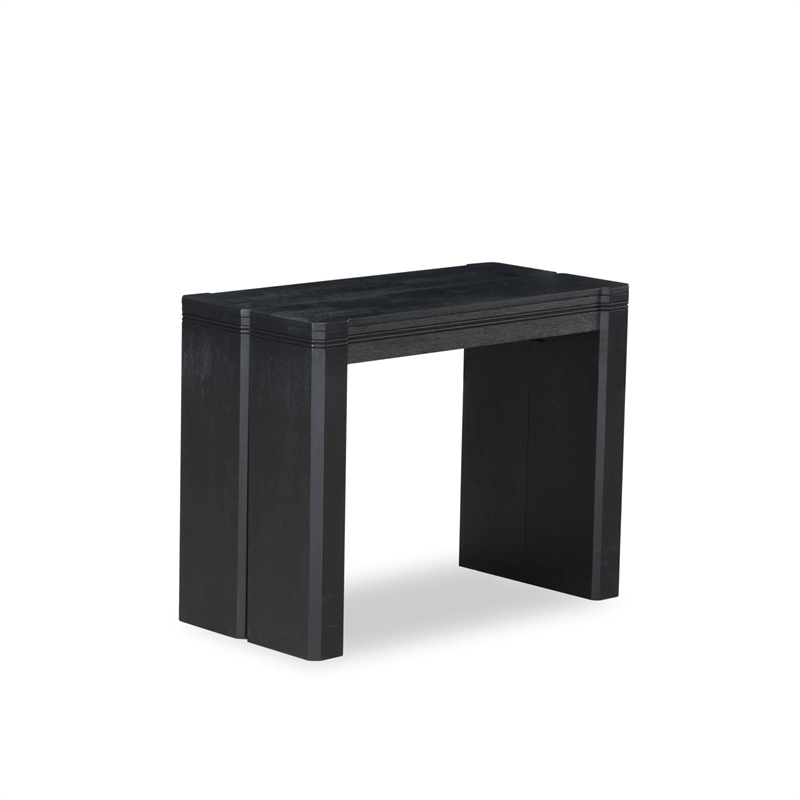 East West Furniture Xtenczar Dining Room Table in Black Finish