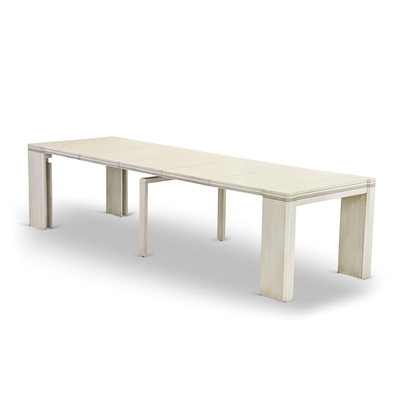 East West Furniture Xtenczar Wooden Kitchen Table in White Finish