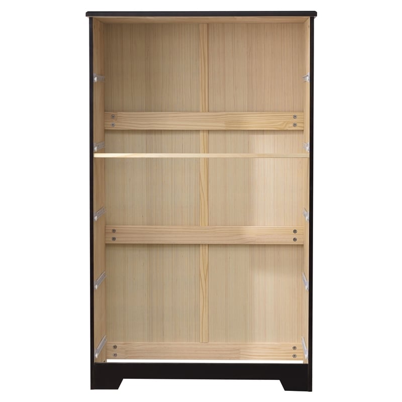 Better Home Products Isabela Solid Pine Wood 5 Drawer Chest Dresser in Tobacco