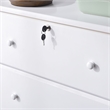 Better Home Products Isabela Solid Pine Wood 4 Drawer Chest Dresser in White