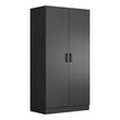 Better Home Products Harmony Wood Two Door Armoire Wardrobe Cabinet in Black