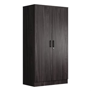 Better Home Products Harmony Wood Two Door Armoire Wardrobe Cabinet in Tobacco