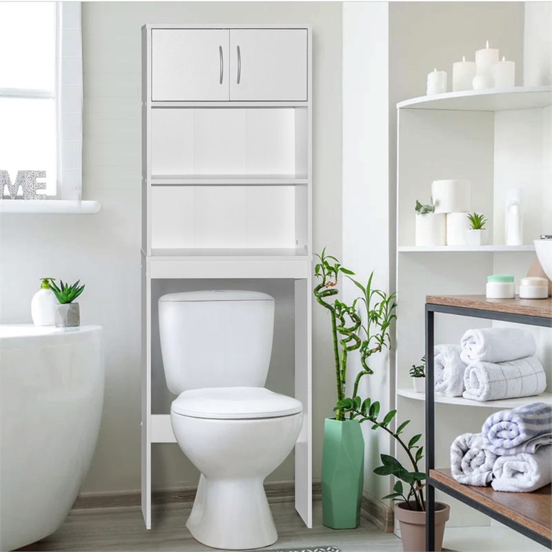 Better Home Products Ace Over the Toilet Storage Rack in White