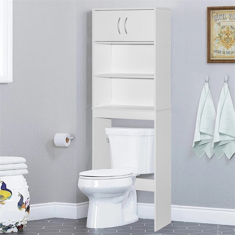 Better Home Products Ace Over the Toilet Storage Rack in White