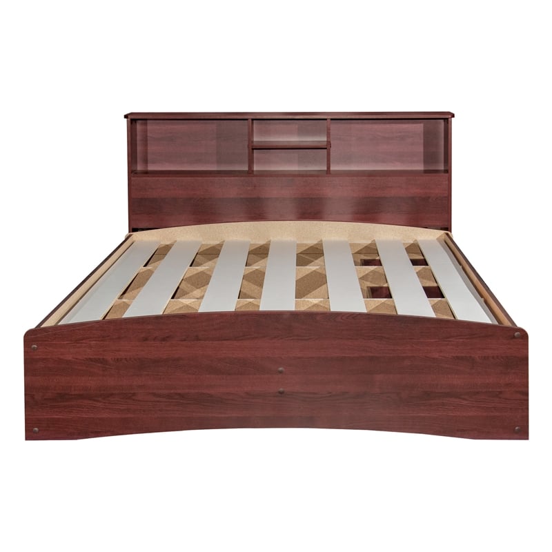 Better Home Products California Wooden Full Captains Bed in Mahogany