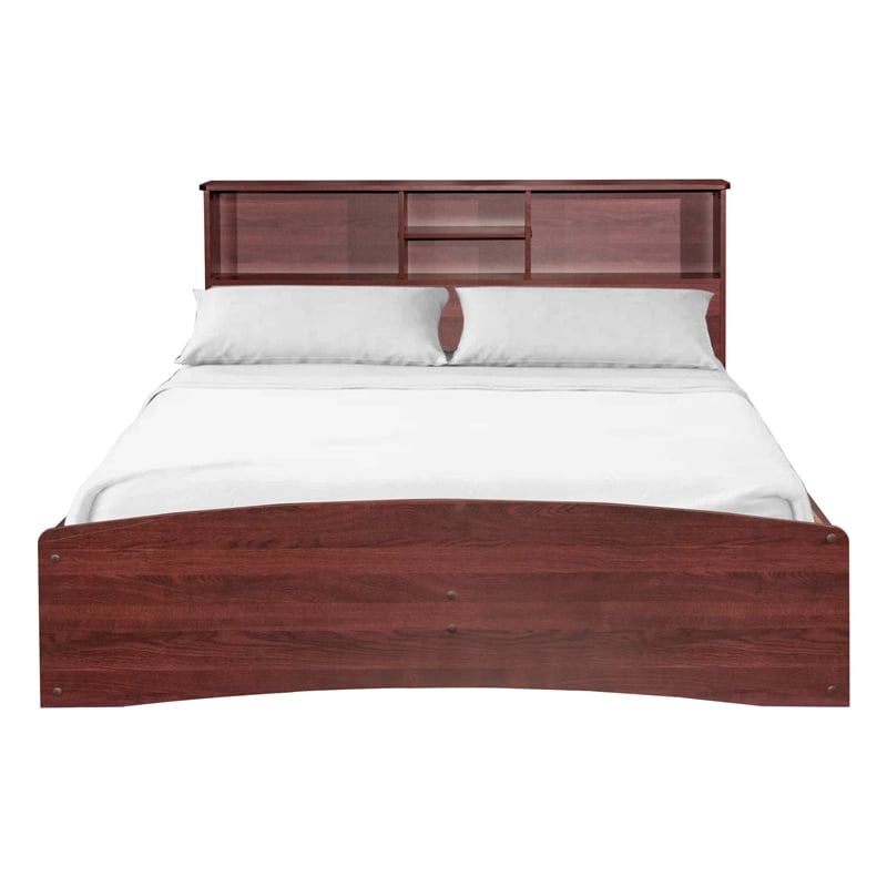 Better Home Products California Wooden Full Captains Bed in Mahogany