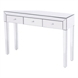 Better Home Products Mirrored Vanity Table Mirrored Console Table with 3 Drawers