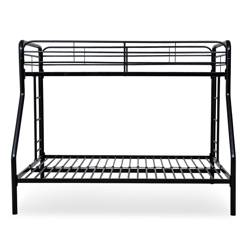 Better Home Products Twin over Full Metal Bunk Bed in Black Color