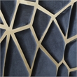 Serenity Queen Velvet Bed with Gold Metal Frame in Black Color