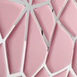 Serenity King Velvet Bed with Silver Metal Frame in Pink Color