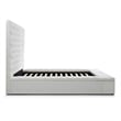 Cosmopolitan Queen Velvet Tufted Upholstered Storage Platform Bed in Cream