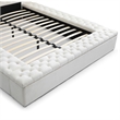 Cosmopolitan Queen Velvet Tufted Upholstered Storage Platform Bed in Cream