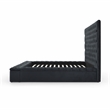 Cosmopolitan Queen Velvet Tufted Upholstered Storage Platform Bed in Black