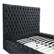 Cosmopolitan Queen Velvet Tufted Upholstered Storage Platform Bed in Black