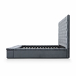 Cosmopolitan Queen Velvet Tufted Upholstered Storage Platform Bed in Gray