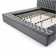 Cosmopolitan Queen Velvet Tufted Upholstered Storage Platform Bed in Gray