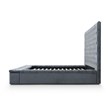 Cosmopolitan King Velvet Tufted Upholstered Storage Platform Bed in Gray