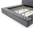 Cosmopolitan King Velvet Tufted Upholstered Storage Platform Bed in Gray