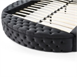 Elizabeth Upholstered Velvet Round Storage King Size Bed in Black Color
