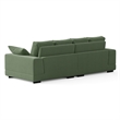 Daisy Convertible Sectional Velvet Sofa Couch L-Shaped in Green Color