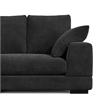 Daisy Convertible Sectional Velvet Sofa Couch L-Shaped in Black Color
