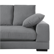 Daisy Convertible Sectional Velvet Sofa Couch L-Shaped in Gray Color