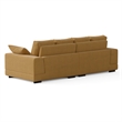 Daisy Convertible Sectional Velvet Sofa Couch L-Shaped in Orange Color