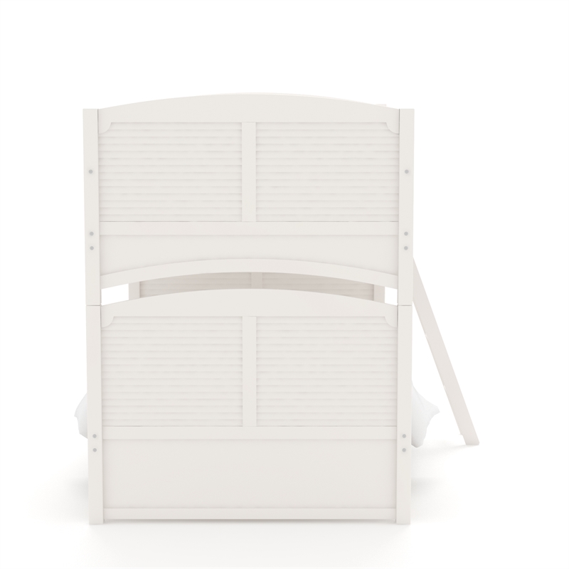 My Home Furnishings Bailey Engineered Hard Wood Full Bunk Bed in Bright White