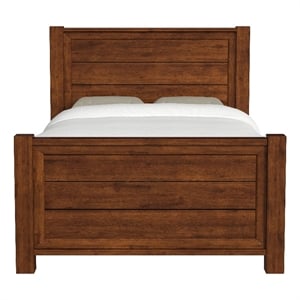 My Home Furnishings Logan Engineered Hard Wood Full Panel Bed in Driftwood