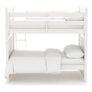 My Home Furnishings Neopolitan Full Bunk Bed in Bright White