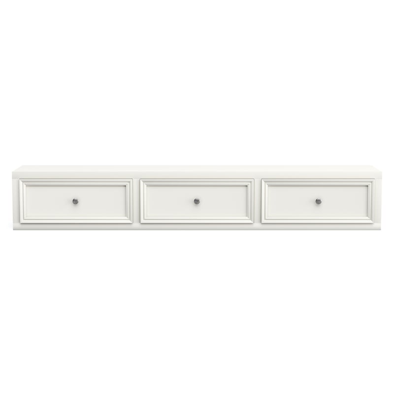 My Home Furnishings Bailey 3-Under Bed Storage Drawers in Bright White
