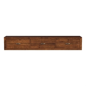 My Home Furnishings Logan 3-Under Bed Storage Drawers in Driftwood