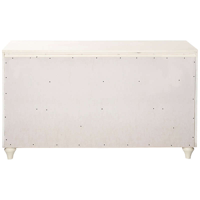 My Home Furnishings Amanda Engineered Hard Wood 7-Drawer Dresser in Creamy White