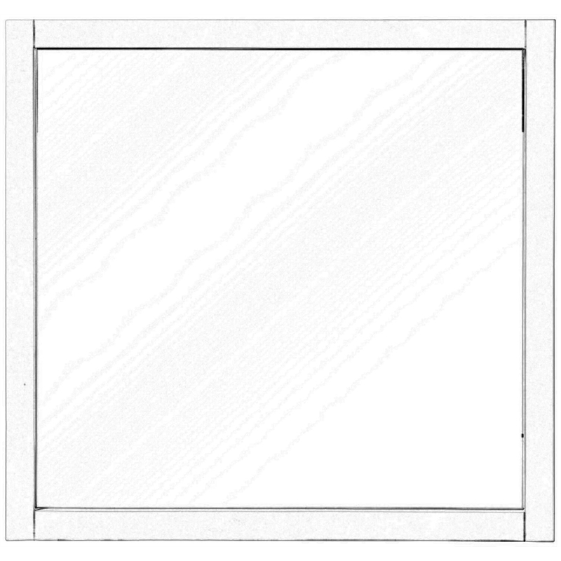 My Home Furnishings Amanda Beveled Vertical Mirror in Creamy White