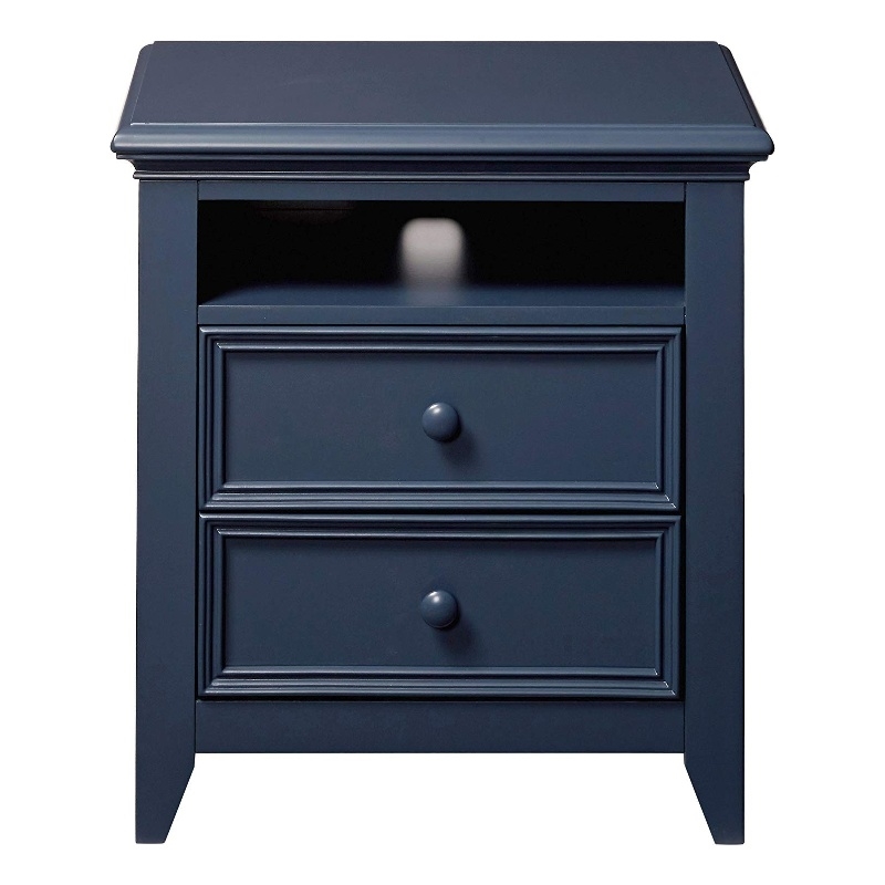 My Home Furnishings Bailey 2-Drawer Nightstand in Williamsburg Blue