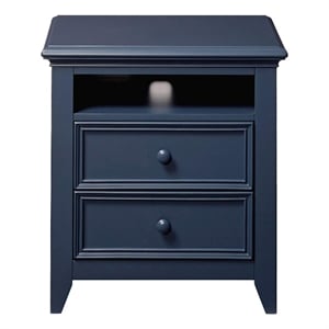My Home Furnishings Bailey 2-Drawer Nightstand in Williamsburg Blue