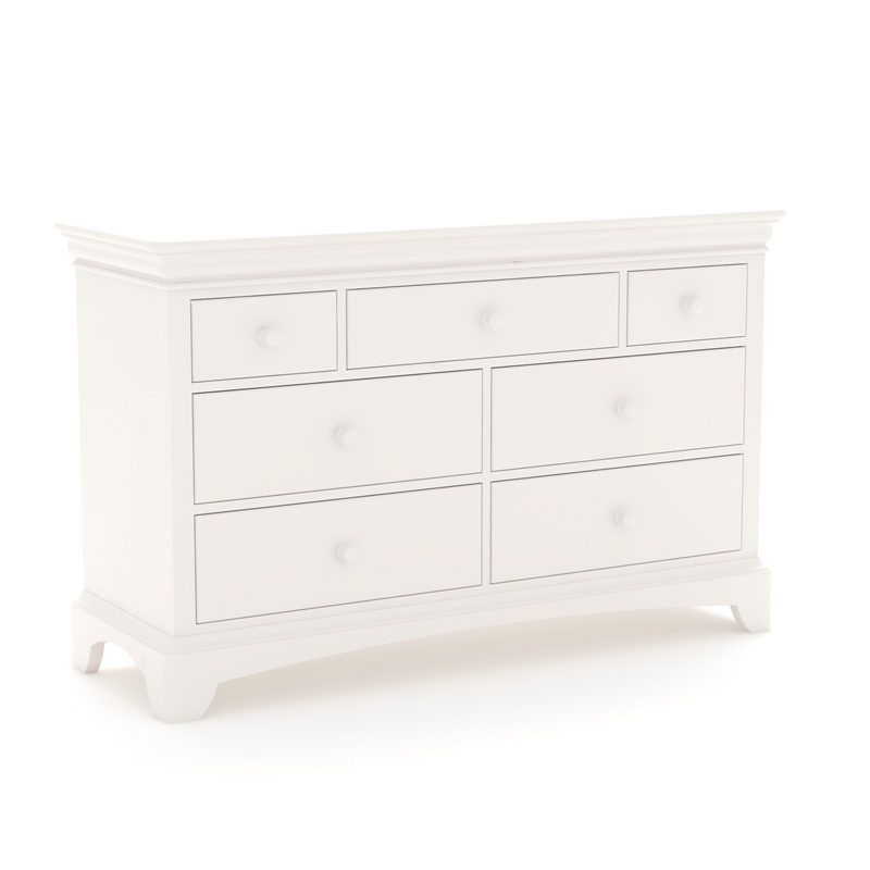 My Home Furnishings Neopolitan 6-Drawer Dresser in Bright White