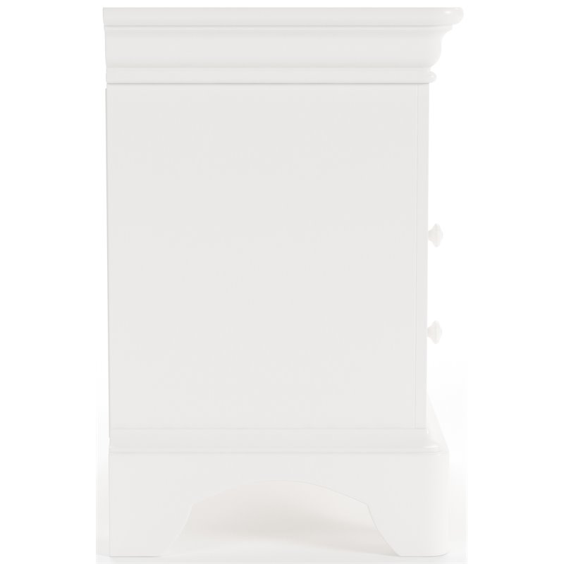My Home Furnishings Neopolitan 2-Drawer Nightstand in Bright White