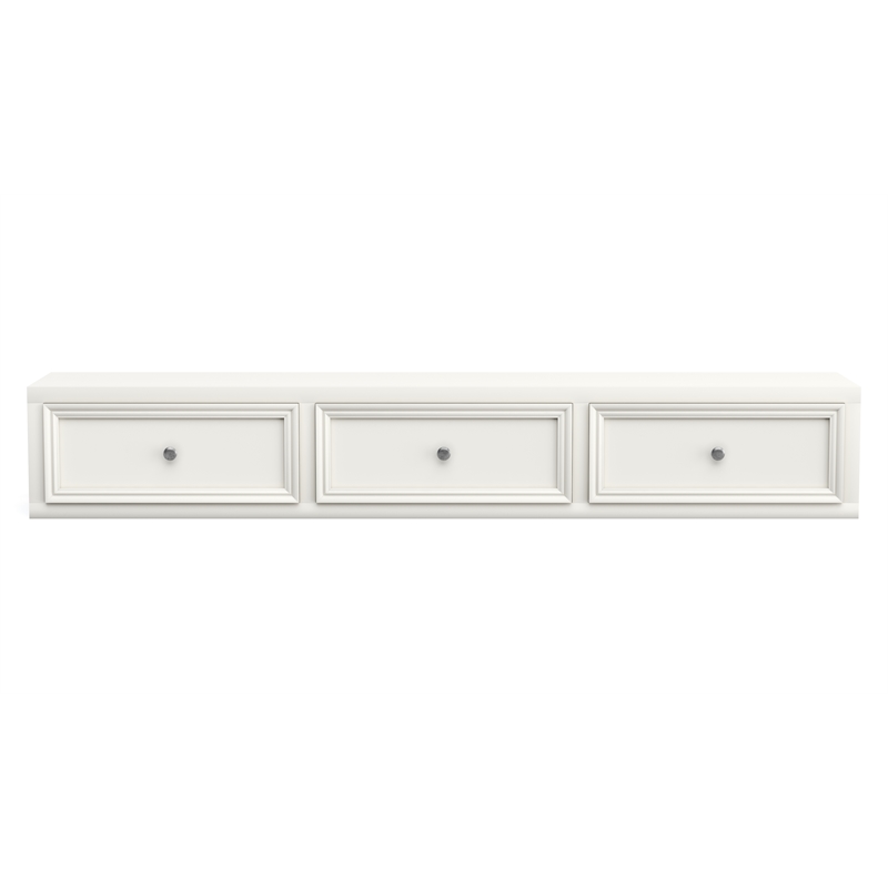 My Home Furnishings Neopolitan 3-Under Bed Storage Drawers in Bright White