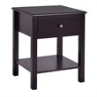 Costway Contemporary MDF Wood Nightstands in Brown (Set of 2)
