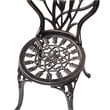 Costway Tulip Design Cast Aluminum Metal Patio Bistro Set in Antique Copper