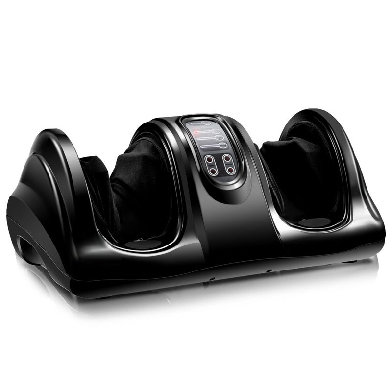 Costway ABS and Fabric Shiatsu Foot Massager with Remote Control in Black