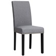 Costway Wood and Fabric Dining Chairs with Nailhead Trim in Gray (Set of 4)